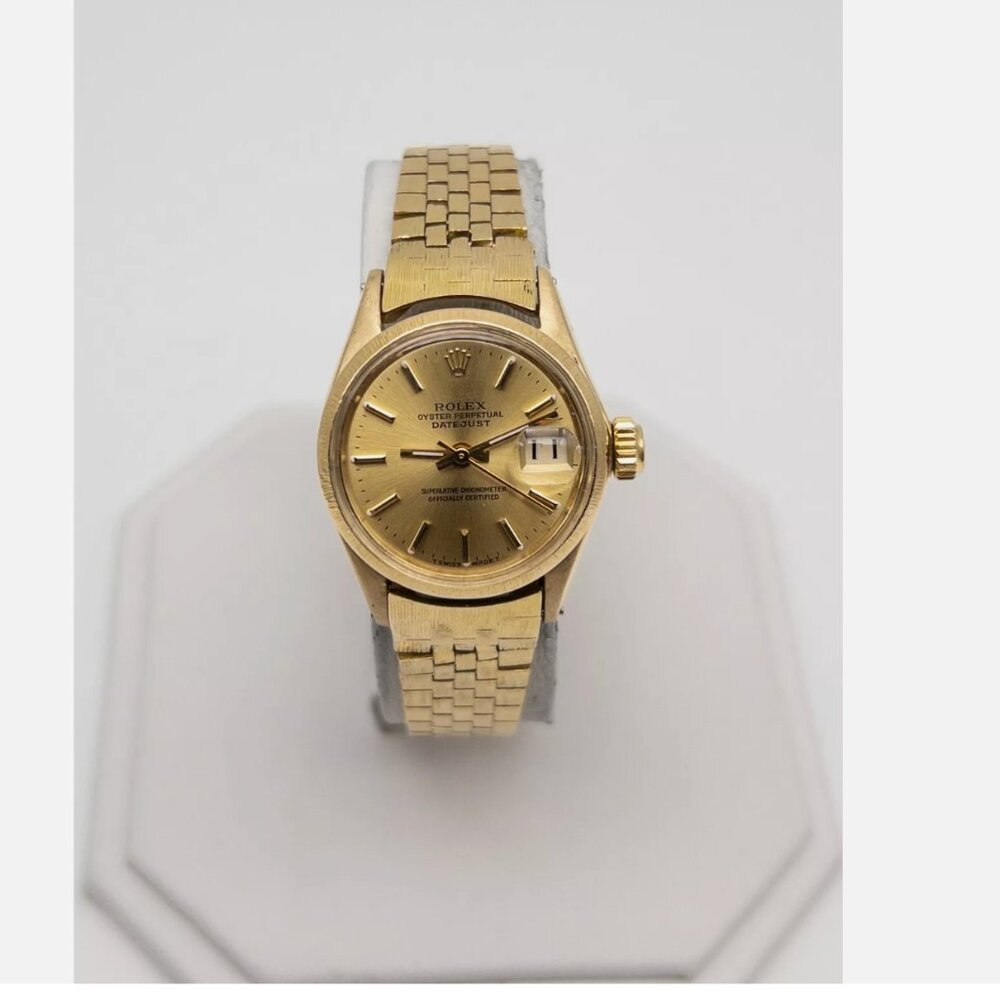 Rare Ladies Rolex President 18kt Gold Watch